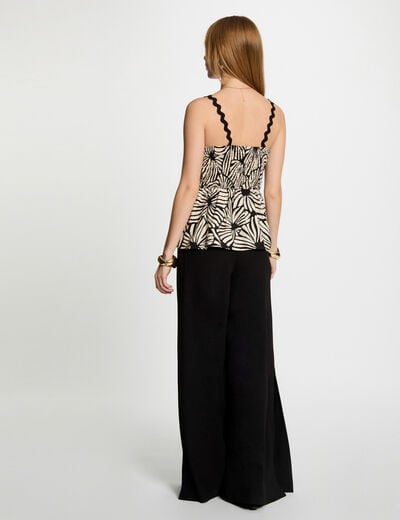 Top bretelles imprimé multicolore femme