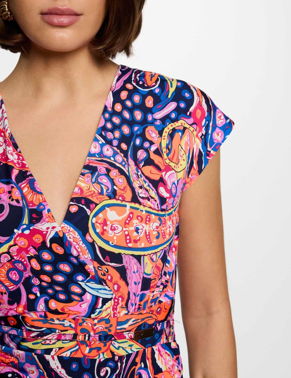 T-shirt met korte mouwen meerkleurig vrouw