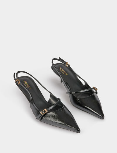 Escarpin slingback noir femme