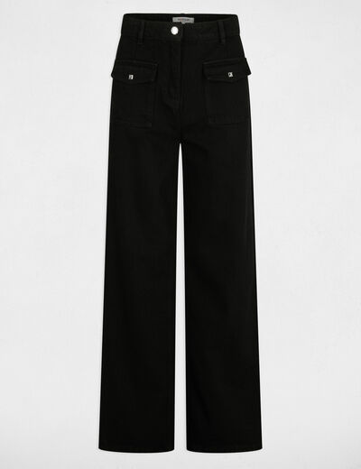 Jeans large noir femme