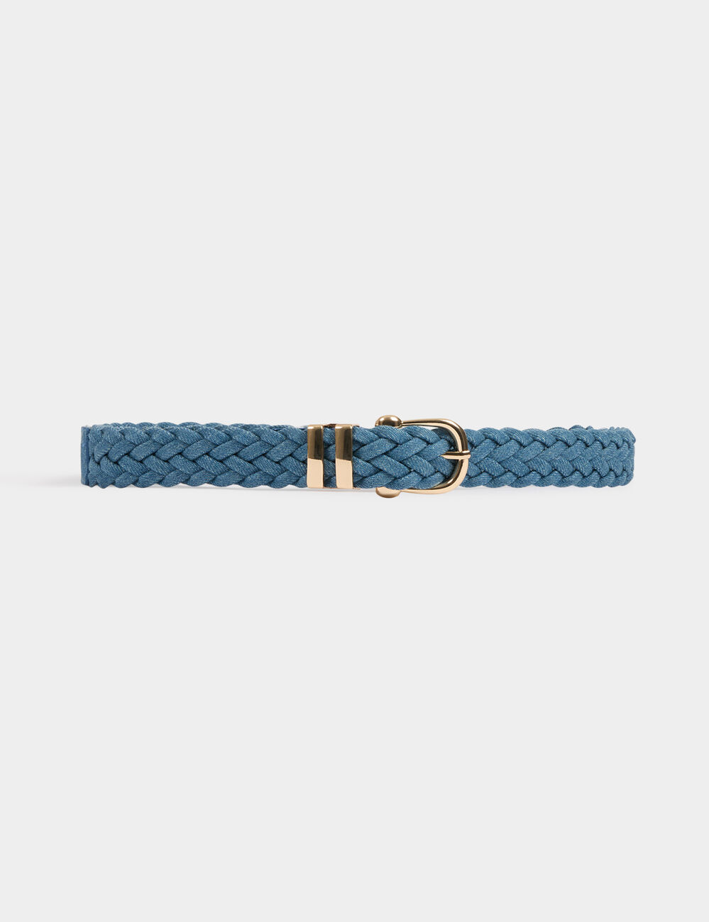Ceinture tressée en jean denim stone femme