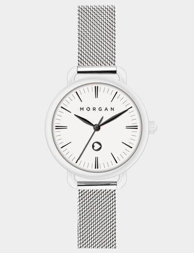 Horloge helder wit vrouw