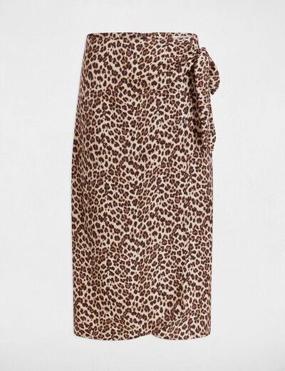 Midi-rok met print meerkleurig vrouw