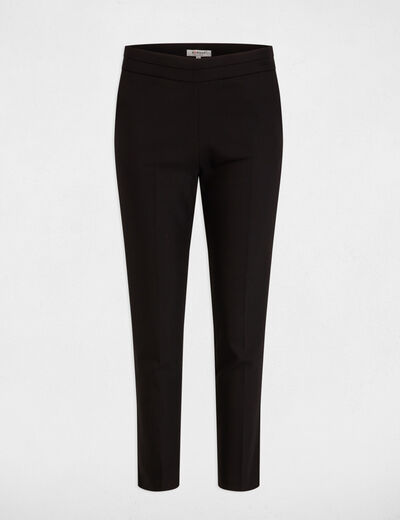 7/8 broek met ceintuur zwart vrouw
