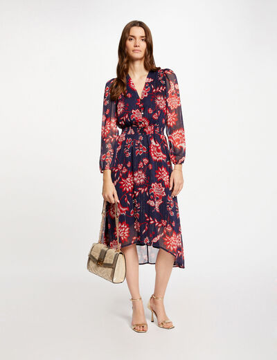 Robe midi imprimé floral multico femme