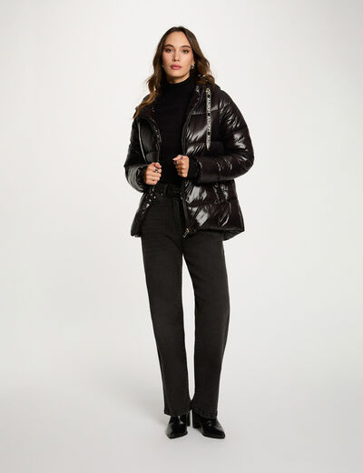doudoune courte brillante noir femme Doudoune courte brillante noir femme