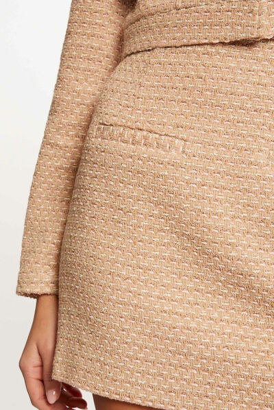 Rechte rok met hoge taille veelkleurig vrouw