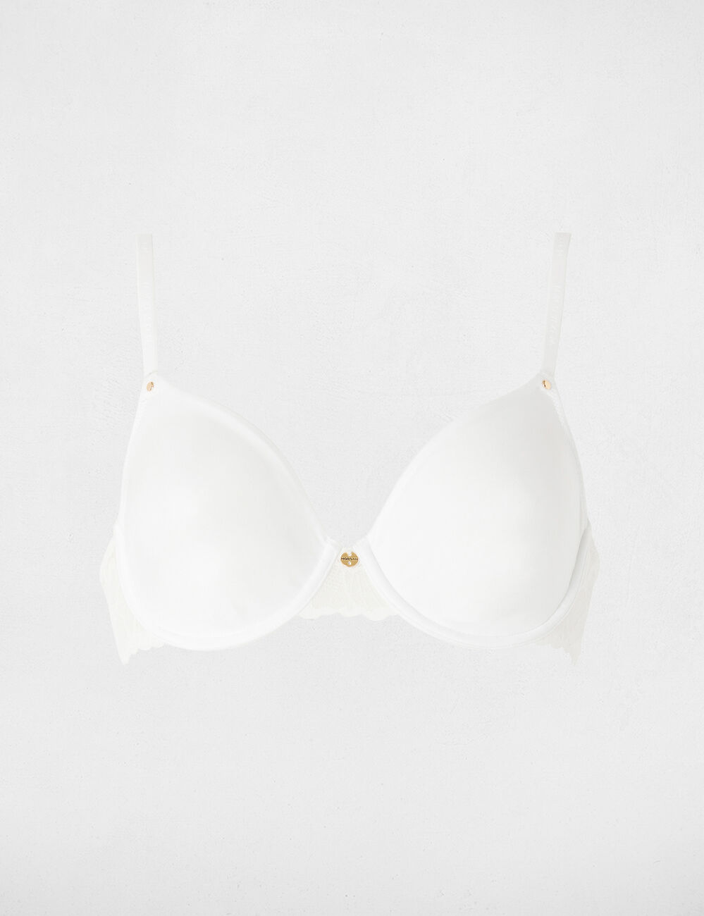 Soutien-gorge dentelle bretelles fines blanc femme