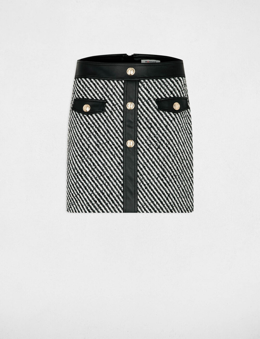 Jupe courte ajustée noir femme