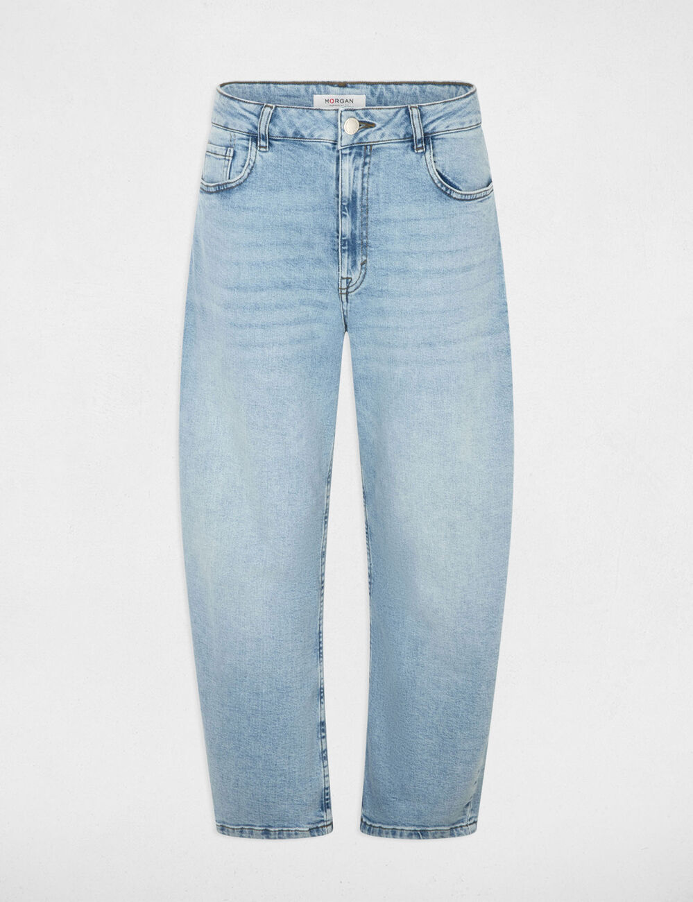dubbel stone washed denim vrouw