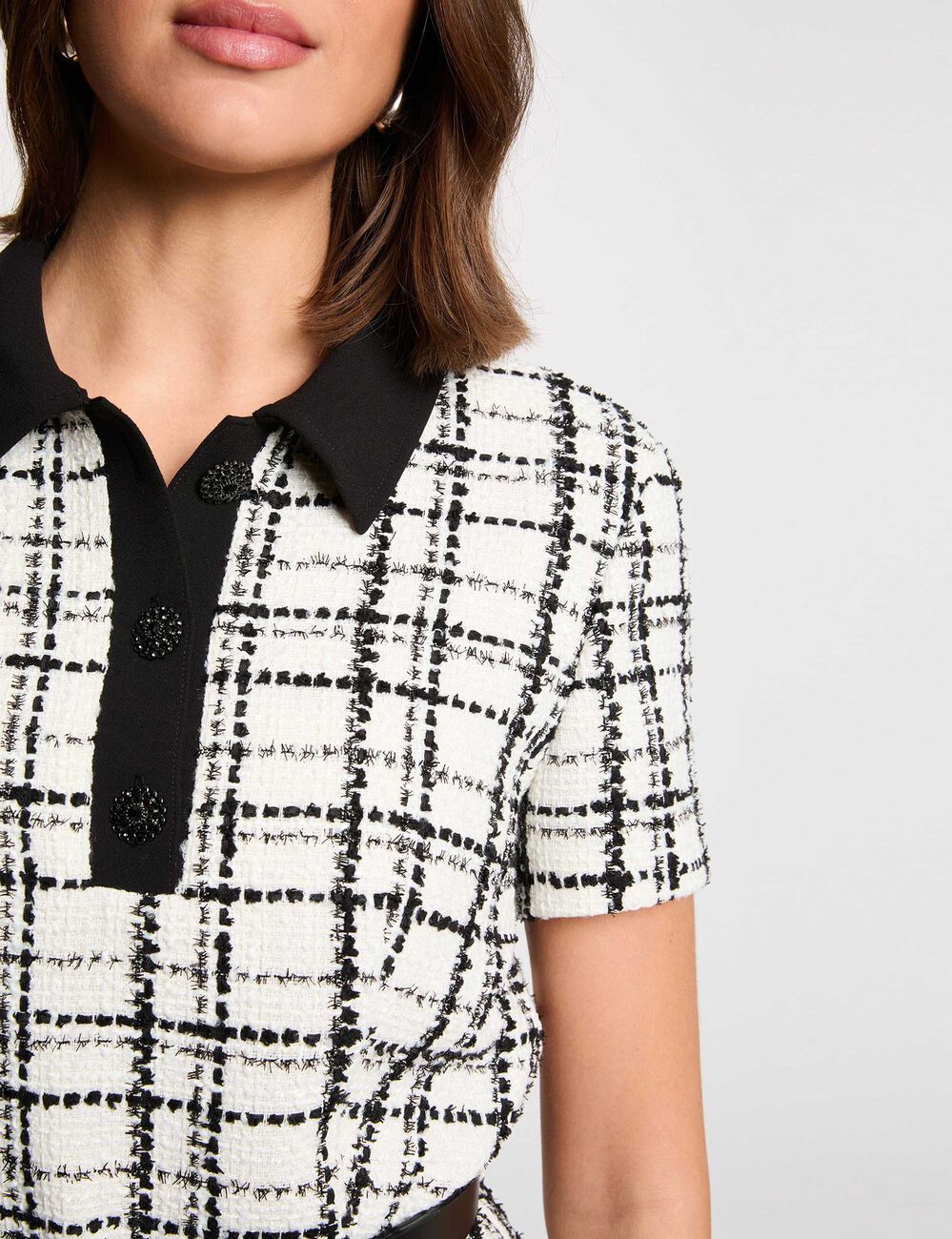 Korte, uitlopende jurk meerkleurig vrouw