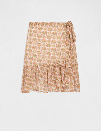 Wikkeljurk met abstracte print meerkleurig vrouw