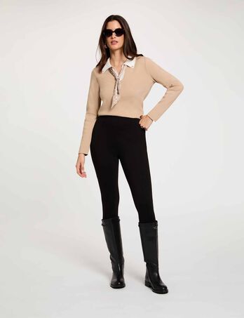 Effen legging broek zwart vrouw