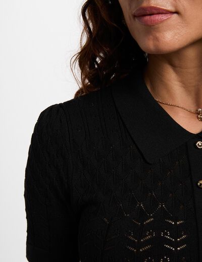 Robe courte cintrée noir femme