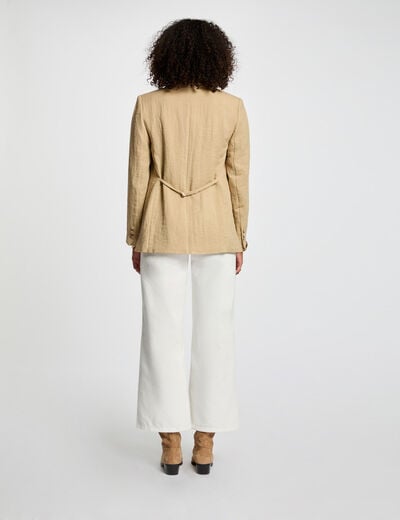 Veste courte fluide beige femme