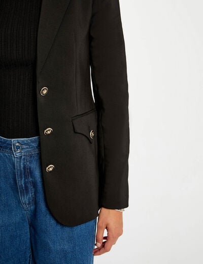 Veste ajustée sans manches noir femme