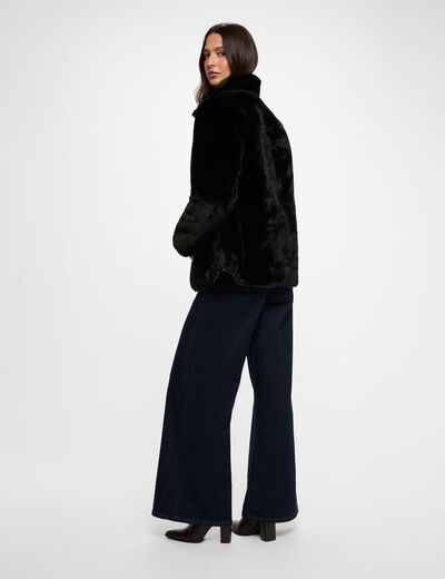 Doudoune r&eacute;versible noir femme