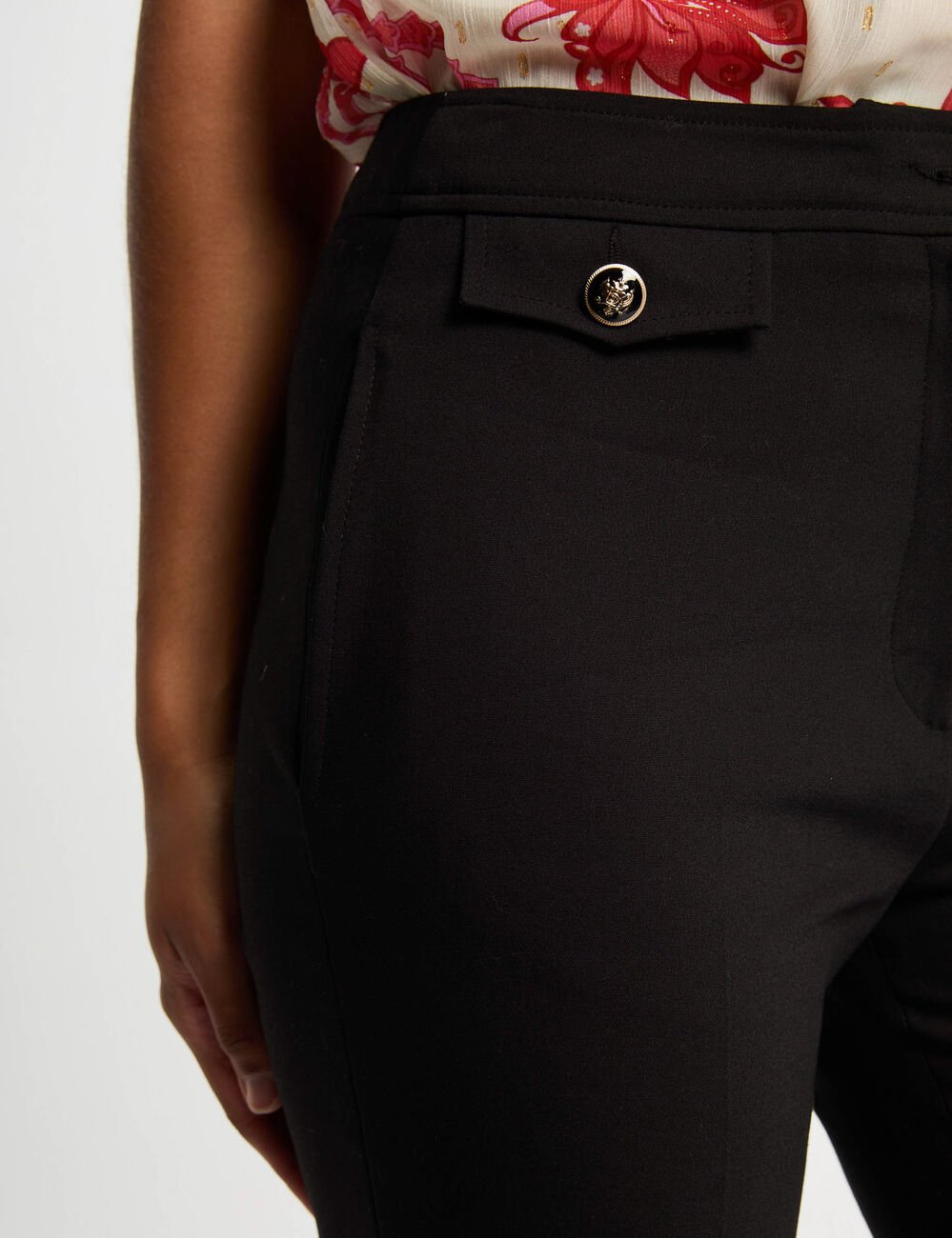 Pantalon bootcut noir femme