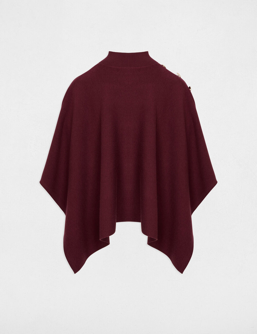 Cape met opstaande kraag pruim vrouw
