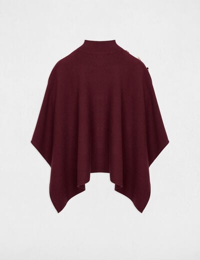Cape met opstaande kraag pruim vrouw