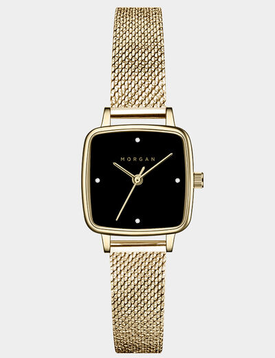 Montre classique jaune or femme