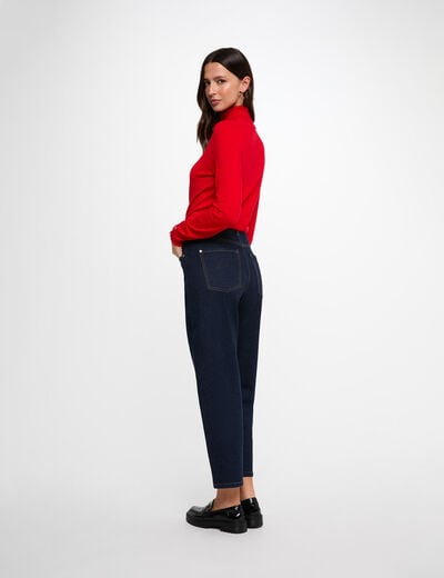 Pull col roul&eacute; rouge femme