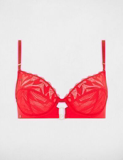 Beugelbeha rood vrouw