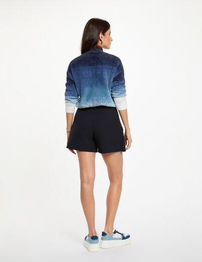 Trui met hoge hals bleu vrouw