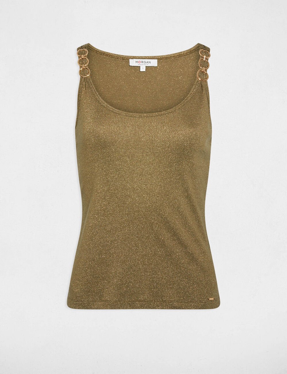 D&eacute;bardeur bretelles fines vert kaki femme