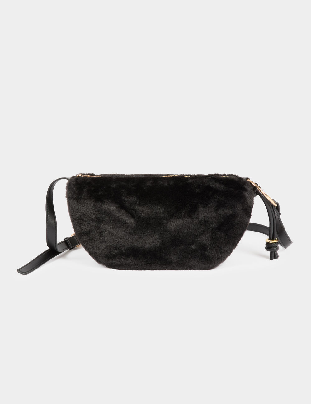 Sac demi-lune noir femme
