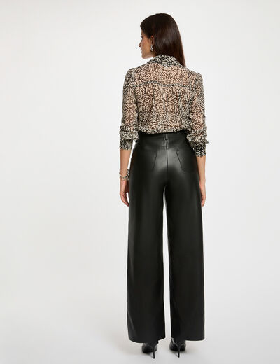 Chemise fluide imprimée multicolore femme