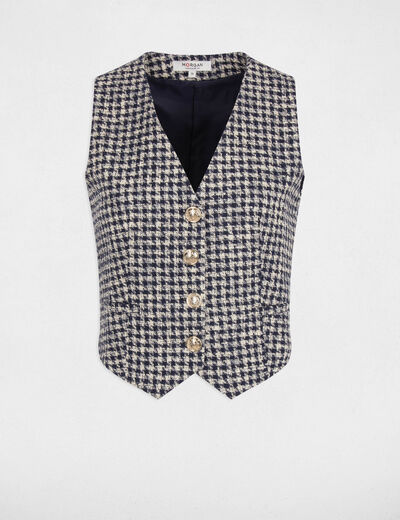Gilet sans manches ajusté multicolore femme