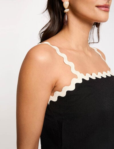 Top ajust&eacute; noir femme