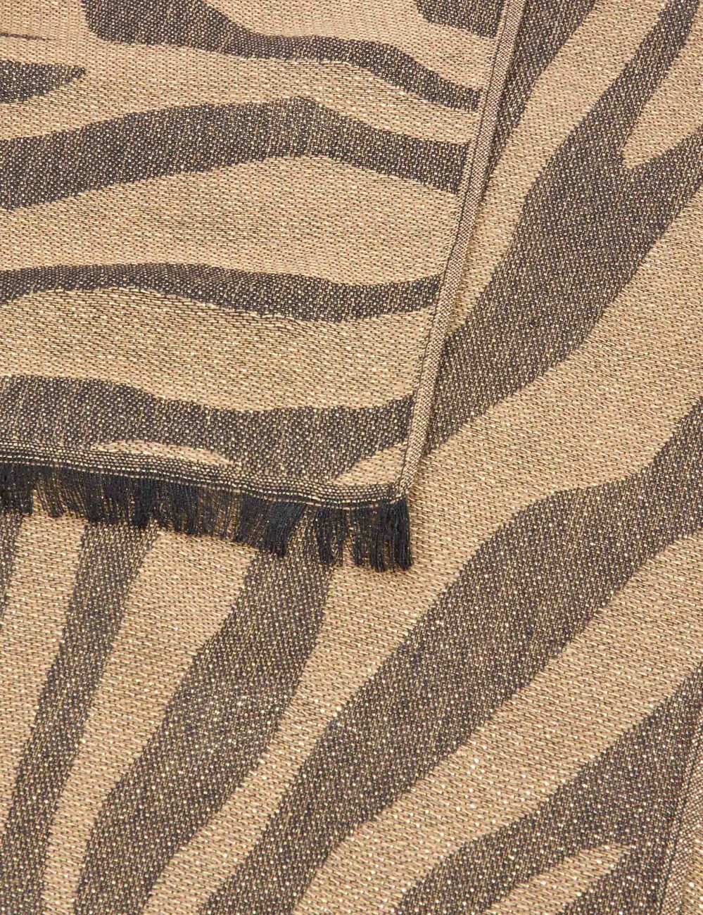 metallische zebrasjaal goudgeel vrouw Metallische zebrasjaal goudgeel vrouw