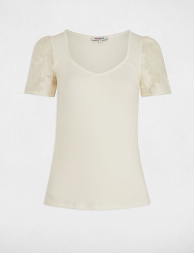 t shirt manches courtes blanc femme T-shirt manches courtes blanc femme