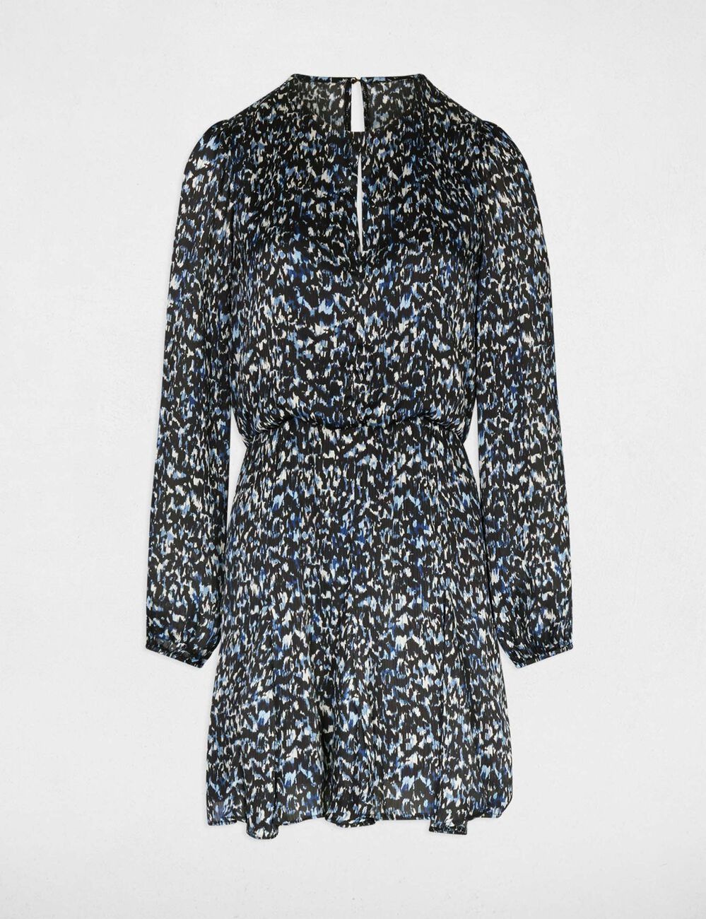 Robe courte imprimée multicolore femme