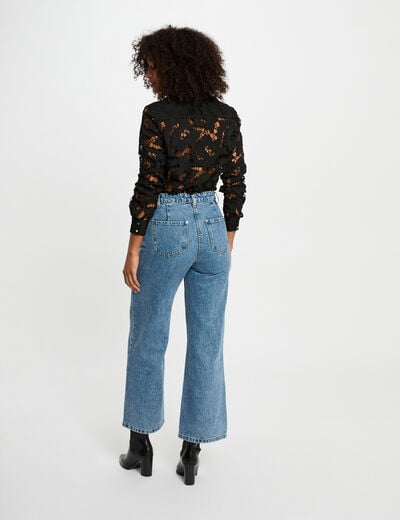 Shirt met lange mouwen zwart vrouw