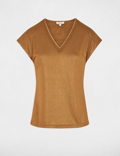 T-shirt manches courtes camel femme
