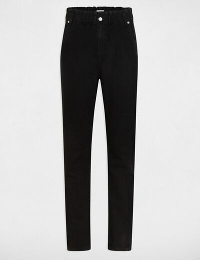 Slim jeans elastische taille zwart vrouw