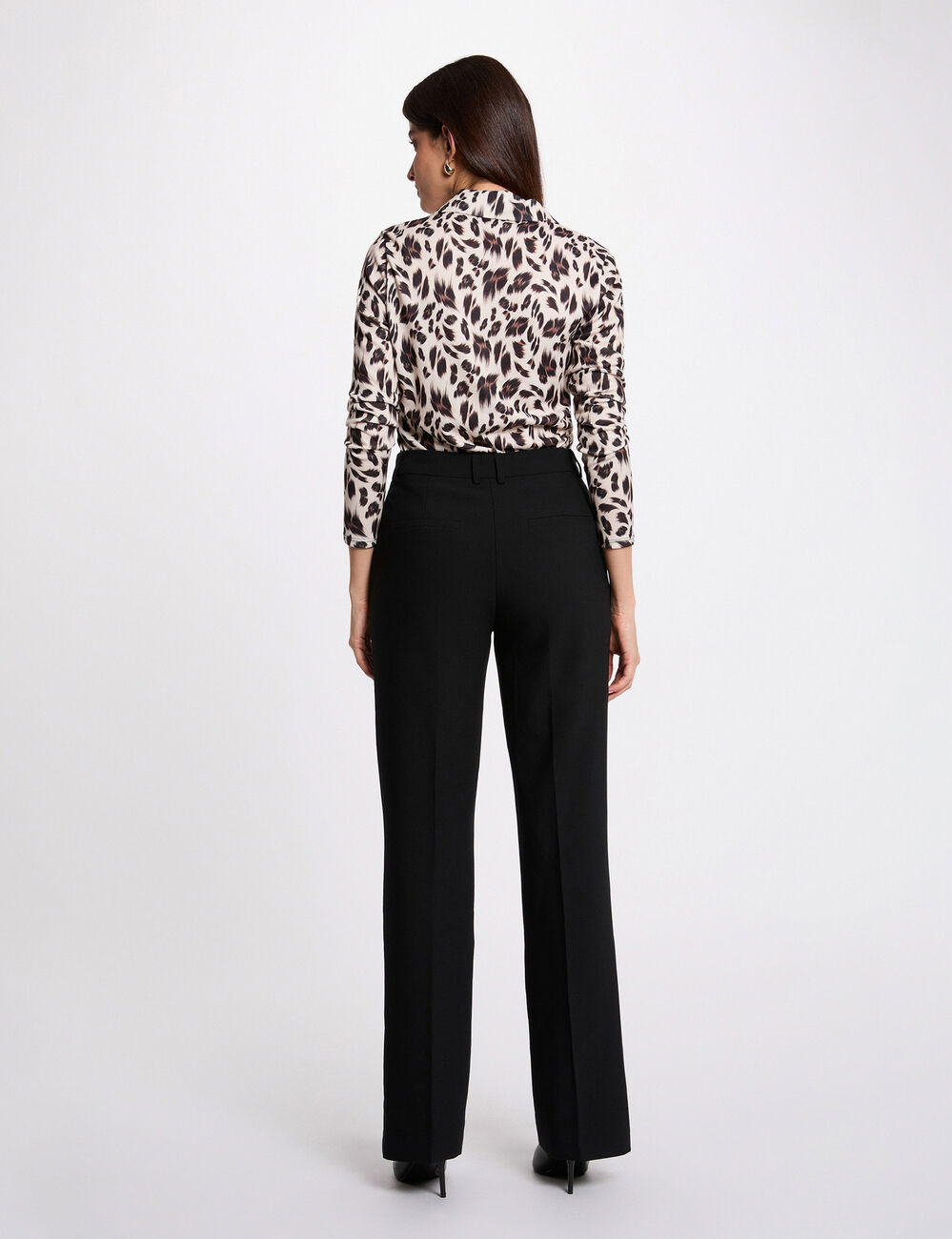 Maille légère col à revers multicolore femme