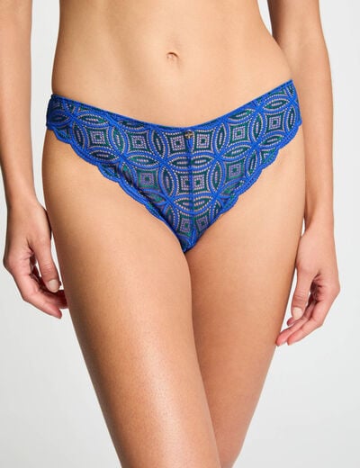 Kanten slip bleu vrouw