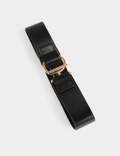 Ceinture élastiquée noir femme