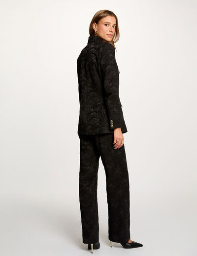 veste jacquard ajustee noir femme Veste jacquard ajustée noir femme