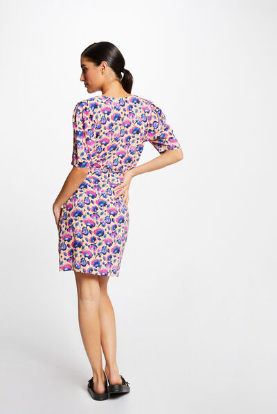 Blouse manches courtes imprimé floral multico femme