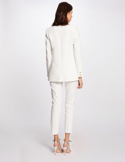 7/8 broek met ceintuur ecru vrouw