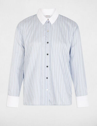 Chemise oversize ray&eacute;e multicolore femme