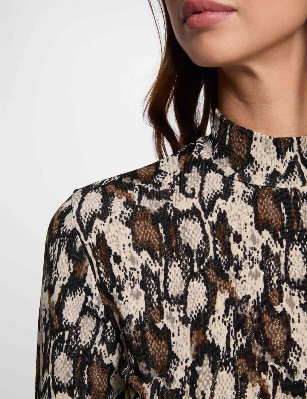 T-shirt met lange mouwen meerkleurig vrouw