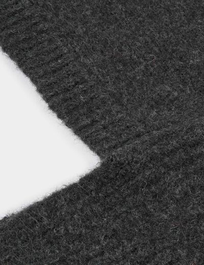 Cagoule &eacute;charpe gris fonc&eacute; femme