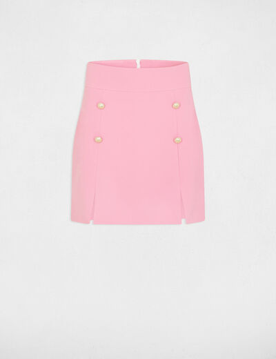 Korte rok met knopen medium roze vrouw