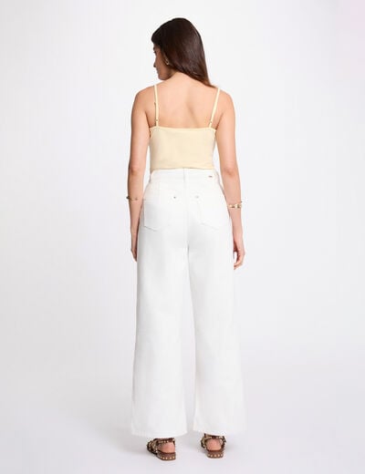 D&eacute;bardeur bretelles fines jaune pastel femme